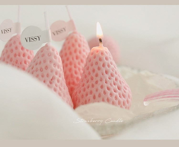 Scented Soy Wax Strawberry Candles - Premium Candles - Shop now at San Rocco Italia