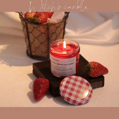 Scented Strawberry and Cherry Jam Soy Wax Candles - Premium Candles - Shop now at San Rocco Italia