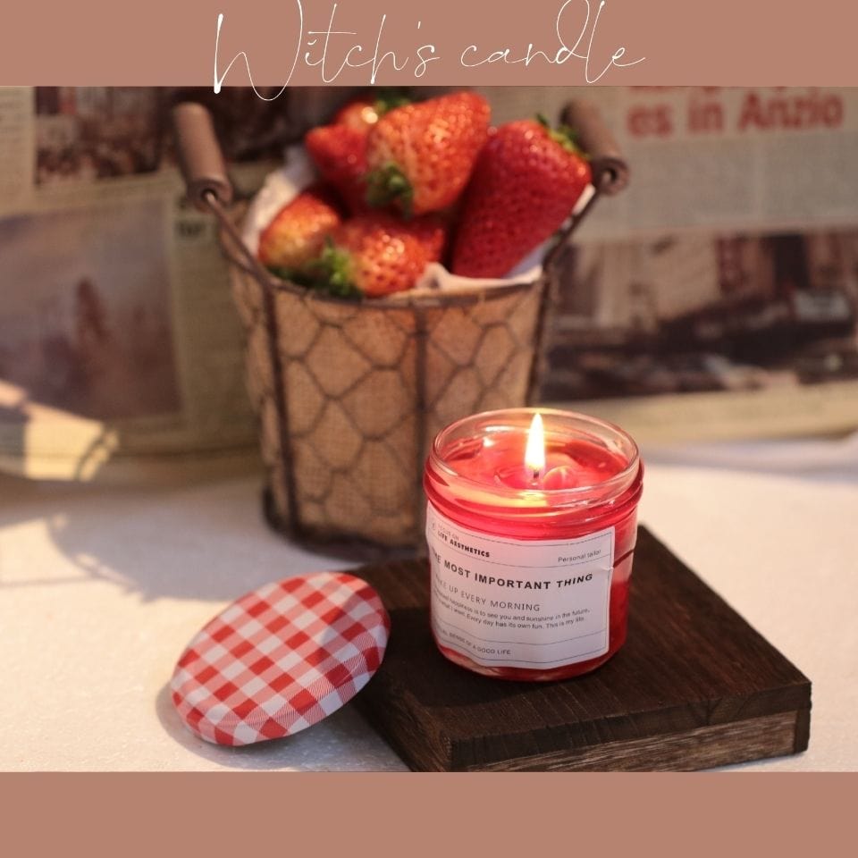 Scented Strawberry and Cherry Jam Soy Wax Candles - Premium Candles - Shop now at San Rocco Italia