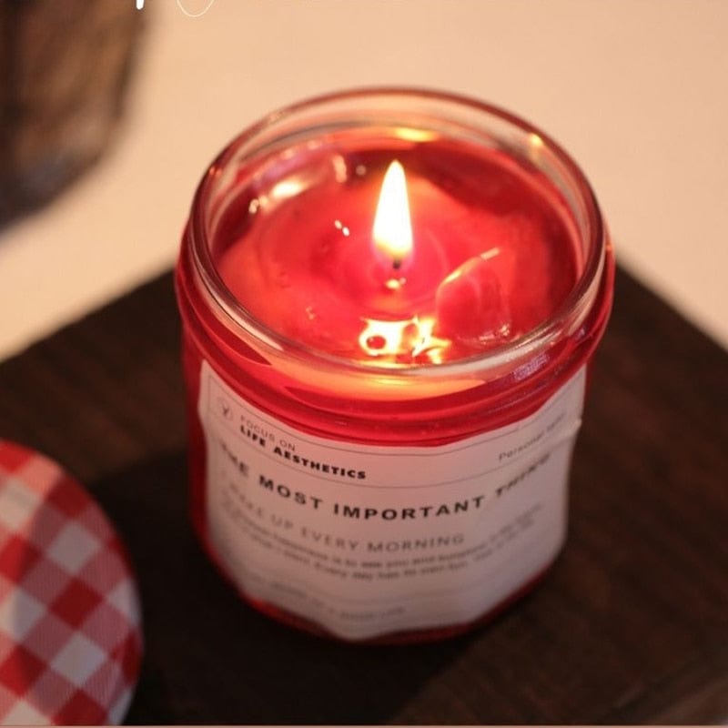 Scented Strawberry and Cherry Jam Soy Wax Candles - Premium Candles - Shop now at San Rocco Italia