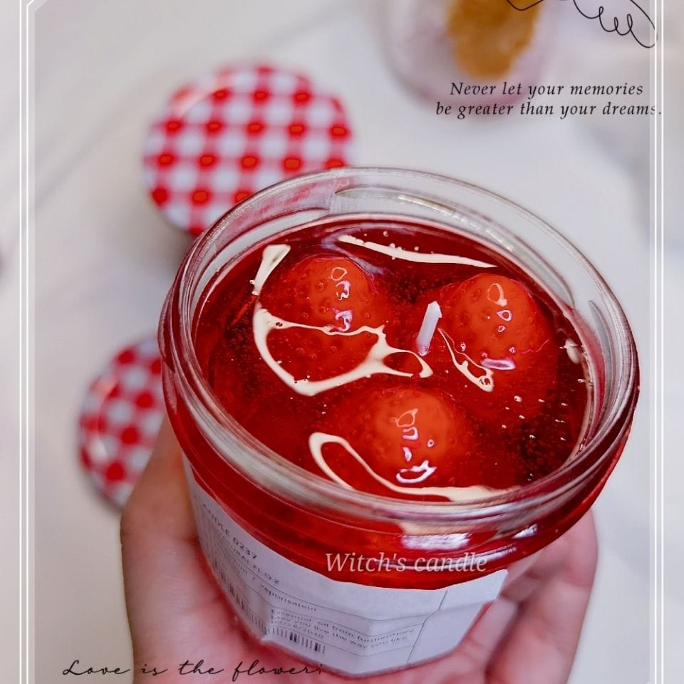 Scented Strawberry and Cherry Jam Soy Wax Candles - Premium Candles - Shop now at San Rocco Italia