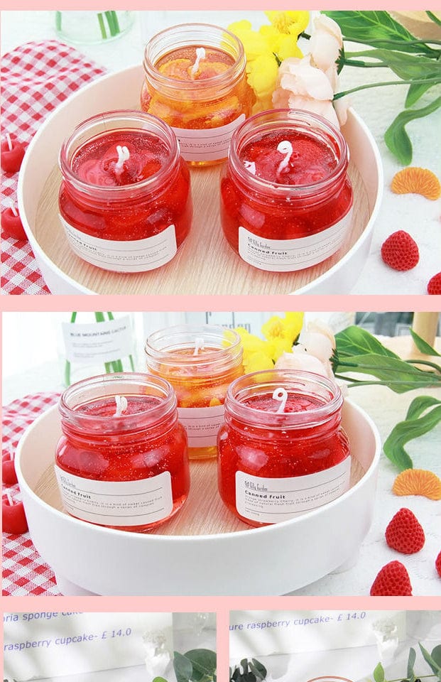 Scented Strawberry and Cherry Jam Soy Wax Candles - Premium Candles - Shop now at San Rocco Italia