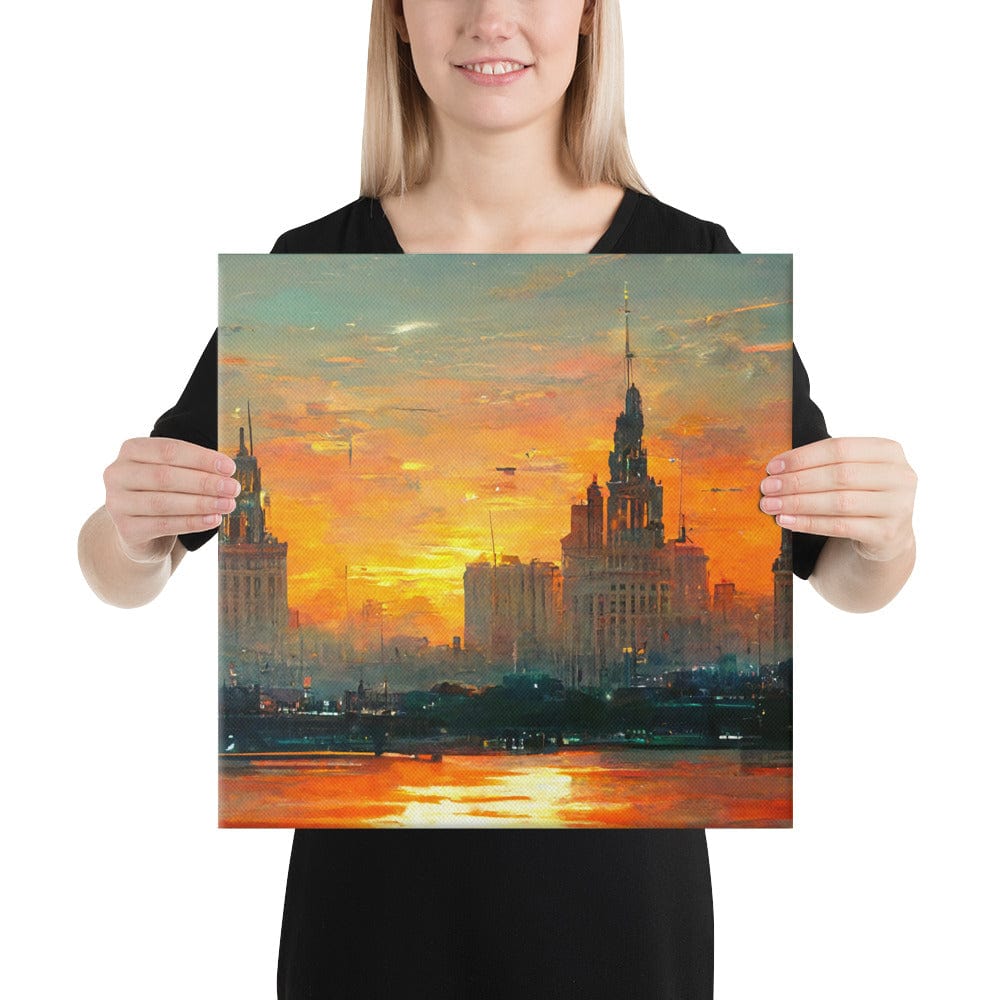 Sunset over the City Canvas Print - Canvas Print - San Rocco Italia