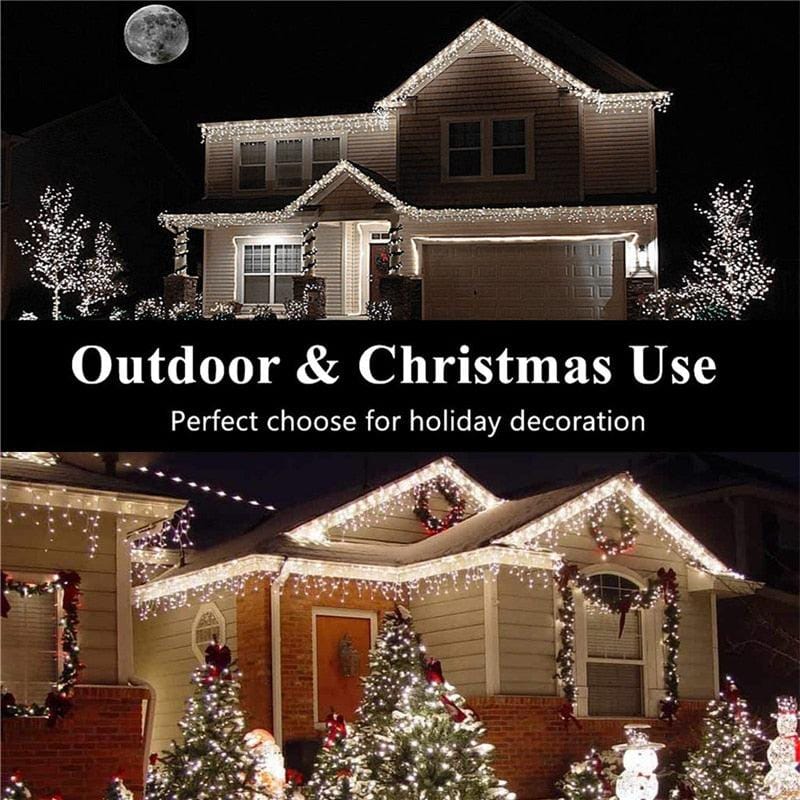Indoor/Outdoor LED Waterfall Lights with 8 Modes - Christmas Lights -  sanroccoitalia.it