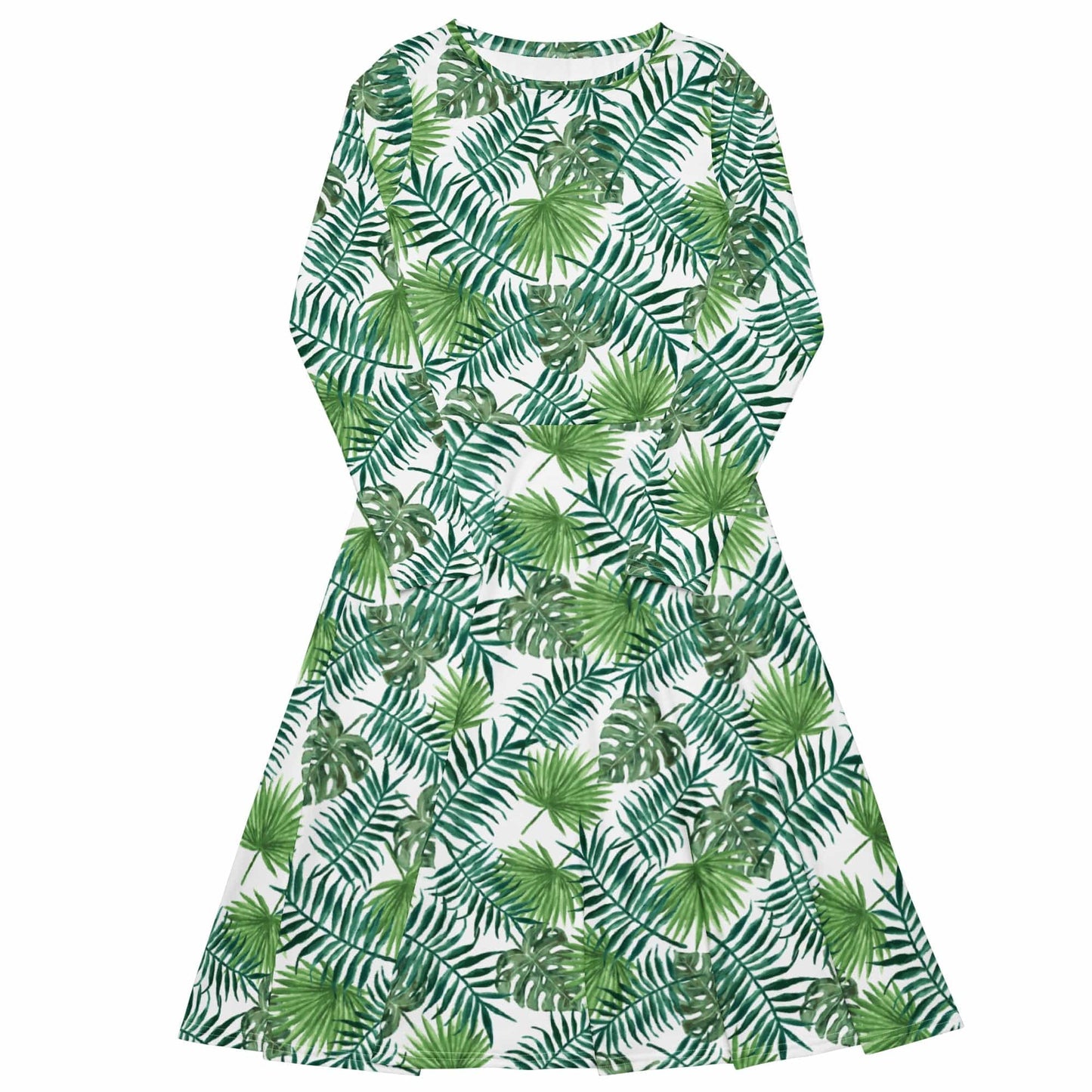 Tropical print long sleeve midi dress - Premium Clothing - Just €96! Shop now at San Rocco Italia