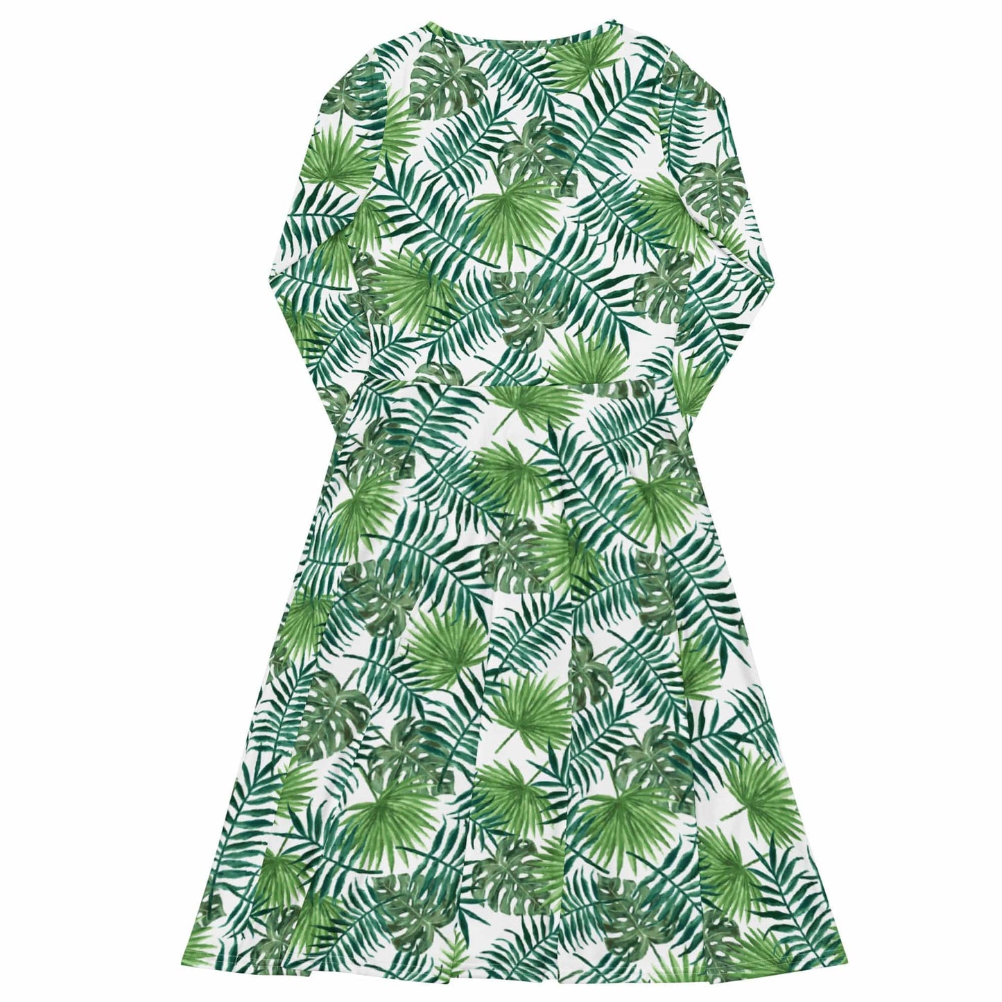 Tropical print long sleeve midi dress - San Rocco Italia
