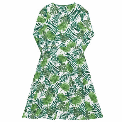 Tropical print long sleeve midi dress - Premium Clothing - Shop now at San Rocco Italia