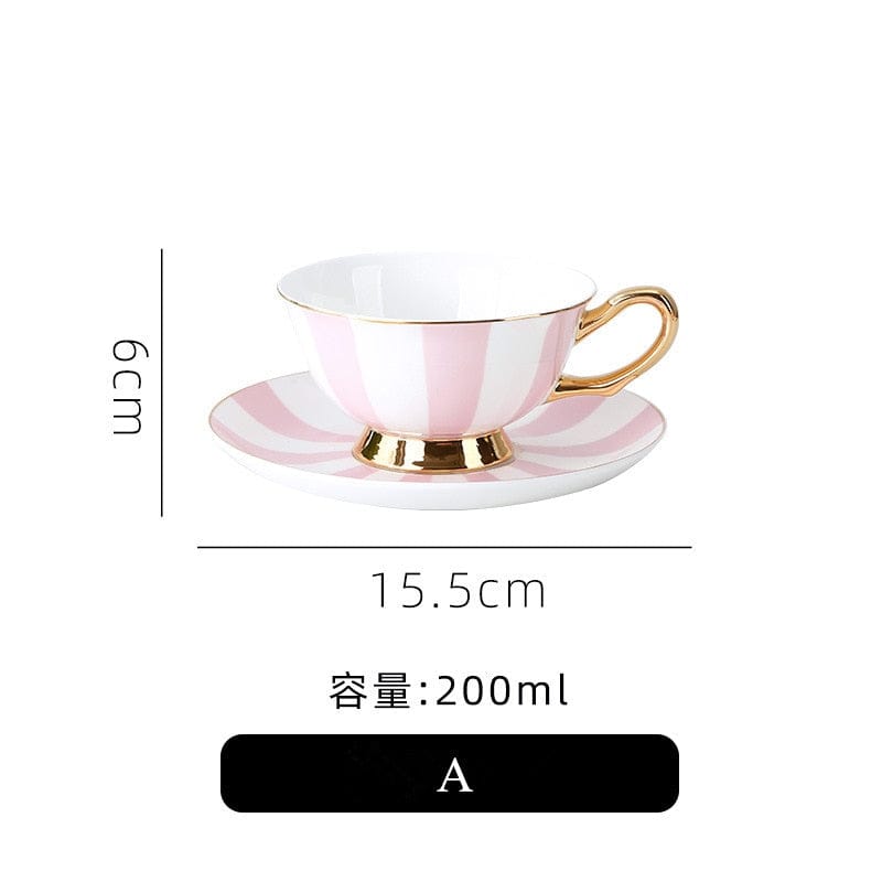 Pretty in Pink Afternoon Tea Set | Bone China Cups, Saucers, Teapot and Candle Teapot Warmer - Premium Coffee & Tea Sets - Shop now at San Rocco Italia