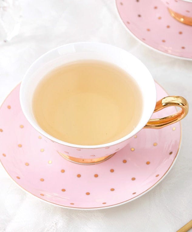 Pretty in Pink Afternoon Tea Set | Bone China Cups, Saucers, Teapot and Candle Teapot Warmer - Premium Coffee & Tea Sets - Shop now at San Rocco Italia