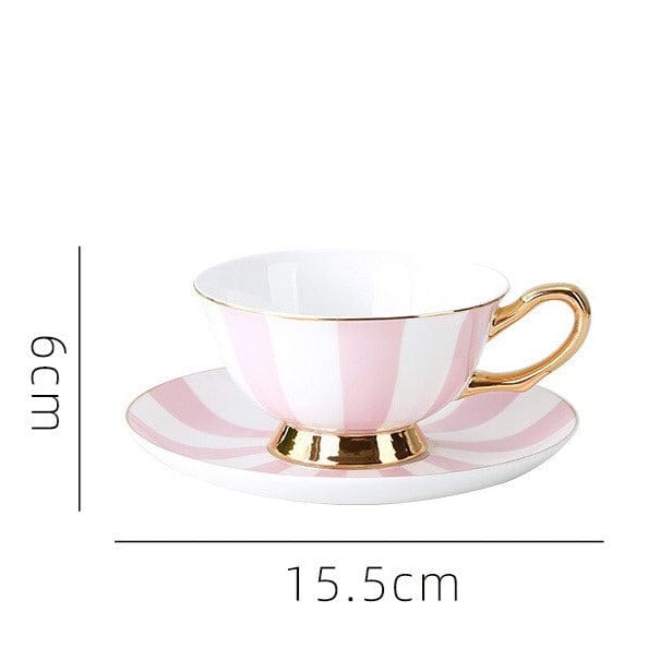 Pretty in Pink Afternoon Tea Set | Bone China Cups, Saucers, Teapot and Candle Teapot Warmer - Premium Coffee & Tea Sets - Shop now at San Rocco Italia