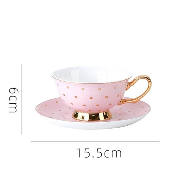 Pretty in Pink Afternoon Tea Set | Bone China Cups, Saucers, Teapot and Candle Teapot Warmer - Premium Coffee & Tea Sets - Shop now at San Rocco Italia