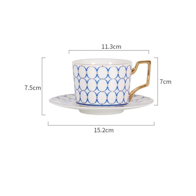 Gold Handled Mugs, and Cup and Saucer Set - Premium Cups - Shop now at San Rocco Italia