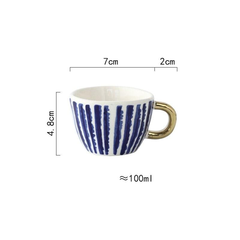 Hand-Painted Italian Style Espresso Cups - Small | 75 ml - Premium Cups - Just €19.95! Shop now at San Rocco Italia