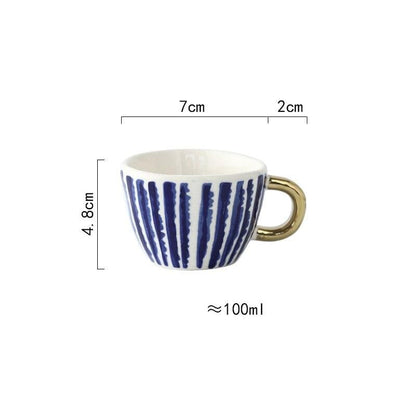 Hand-Painted Italian Style Espresso Cups - Small | 75 ml - Premium Cups - Just €19.95! Shop now at San Rocco Italia