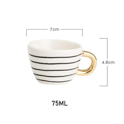 Hand-Painted Italian Style Espresso Cups - Small | 75 ml - Premium Cups - Shop now at San Rocco Italia