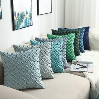 Blue Jewel Toned Faux Suede Woven Cushion Covers | 45x45cm/30x50cm -  www.sanroccoitalia.it - Cusion Cover