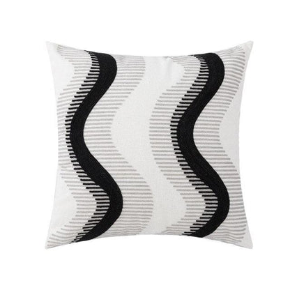 Geometric Embroidered Throw Pillow Covers | 45x45 cm - Premium Cusion Cover - Shop now at San Rocco Italia