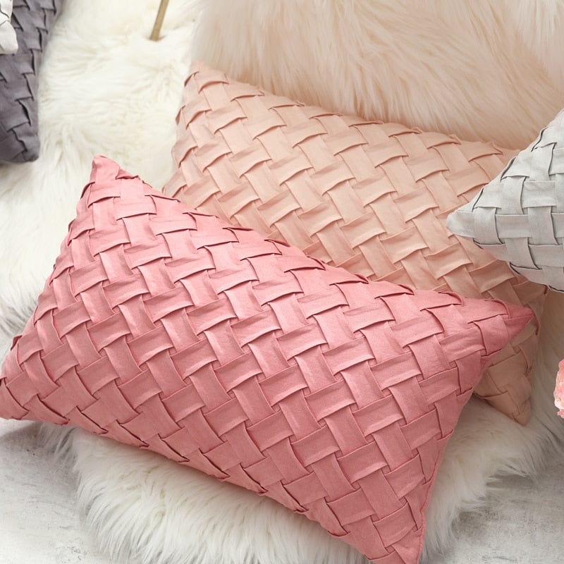 Soft Pastel Faux Suede Woven Throw Pillow Covers | 45x45cm/30x50cm - Premium Cusion Cover - Just €21.95! Shop now at San Rocco Italia