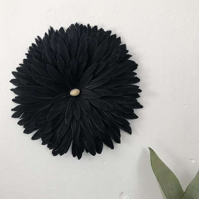 Handmade Feather and Shell Flower Wall Hanging Decoration - Premium Decoration - Shop now at San Rocco Italia