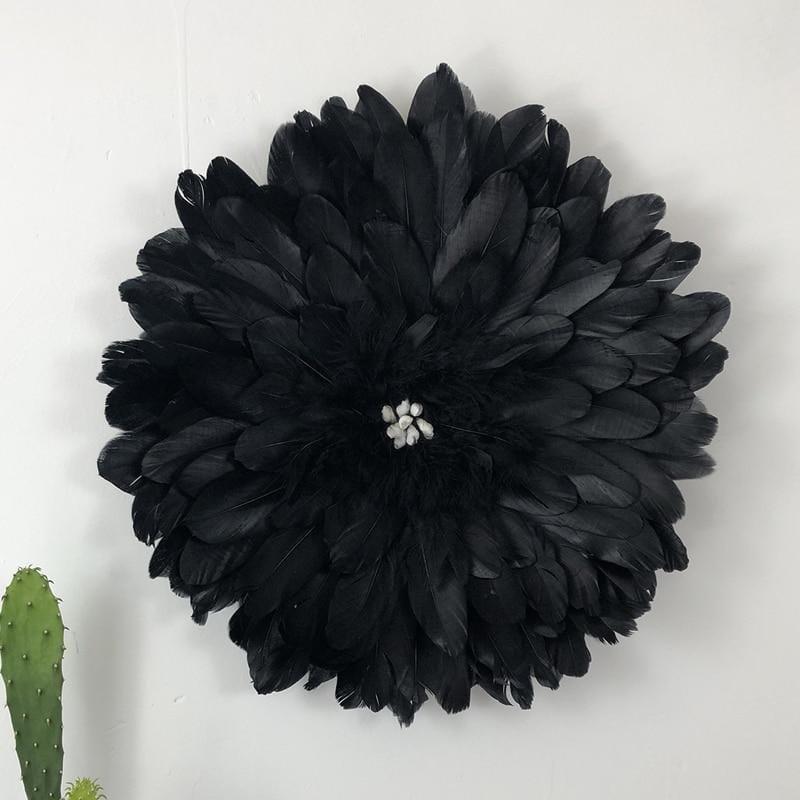 Handmade Feather and Shell Flower Wall Hanging Decoration - Premium Decoration - Shop now at San Rocco Italia