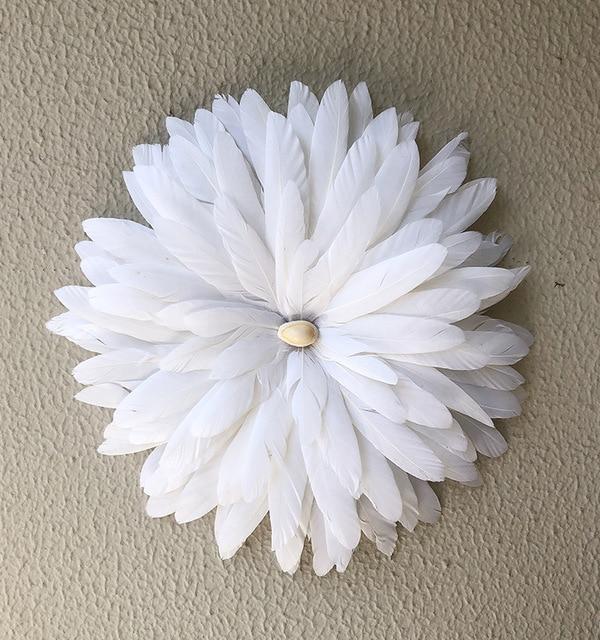 Handmade Feather and Shell Flower Wall Hanging Decoration - Premium Decoration - Just €42.95! Shop now at San Rocco Italia