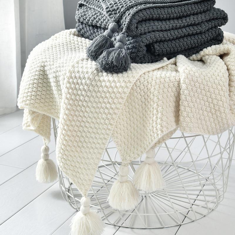 Knitted tassel blanket - Premium Decoration - Shop now at San Rocco Italia