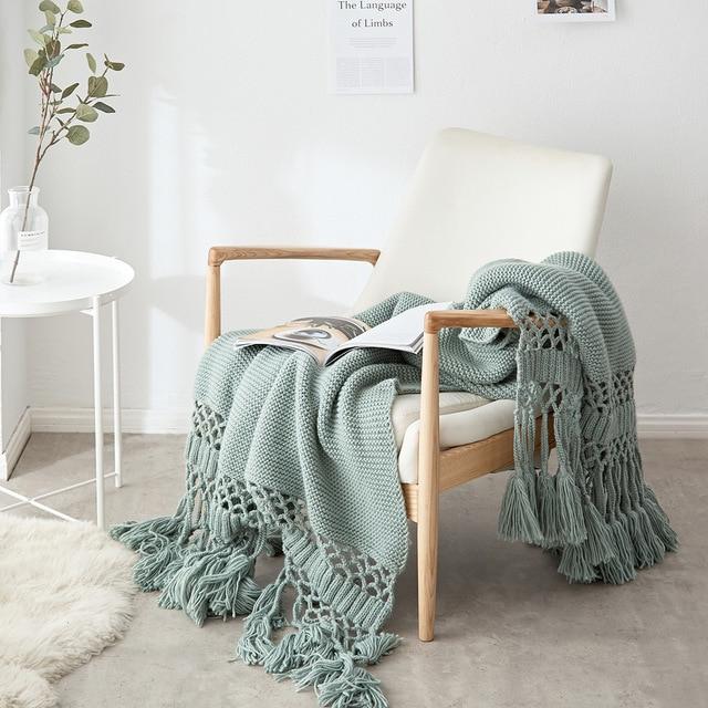 Knitted tassel blanket - Premium Decoration - Just €38.95! Shop now at San Rocco Italia