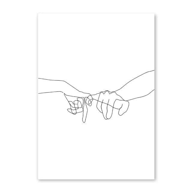 Line Drawings on Canvas - Premium Decoration - Shop now at San Rocco Italia