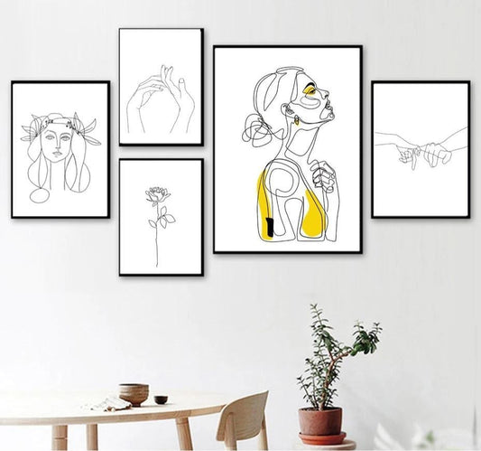 Line Drawings on Canvas - Premium Decoration - Just €6.95! Shop now at San Rocco Italia