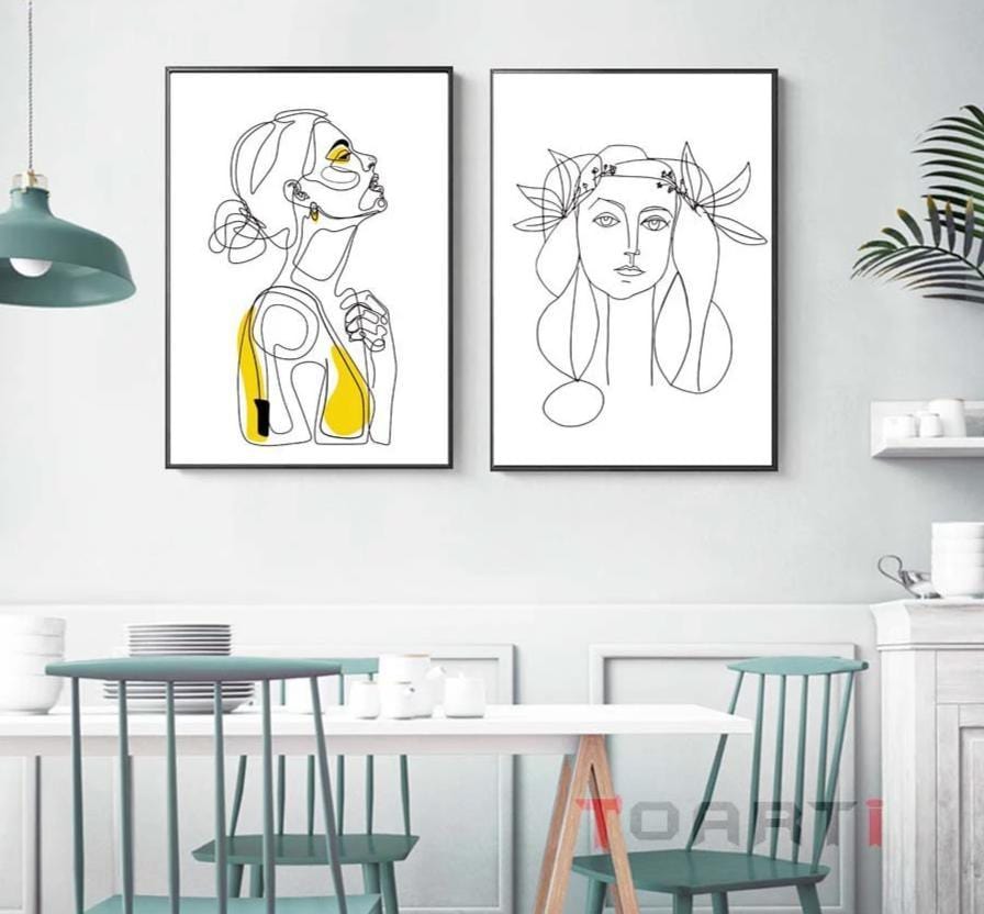 Line Drawings on Canvas - Premium Decoration - Shop now at San Rocco Italia