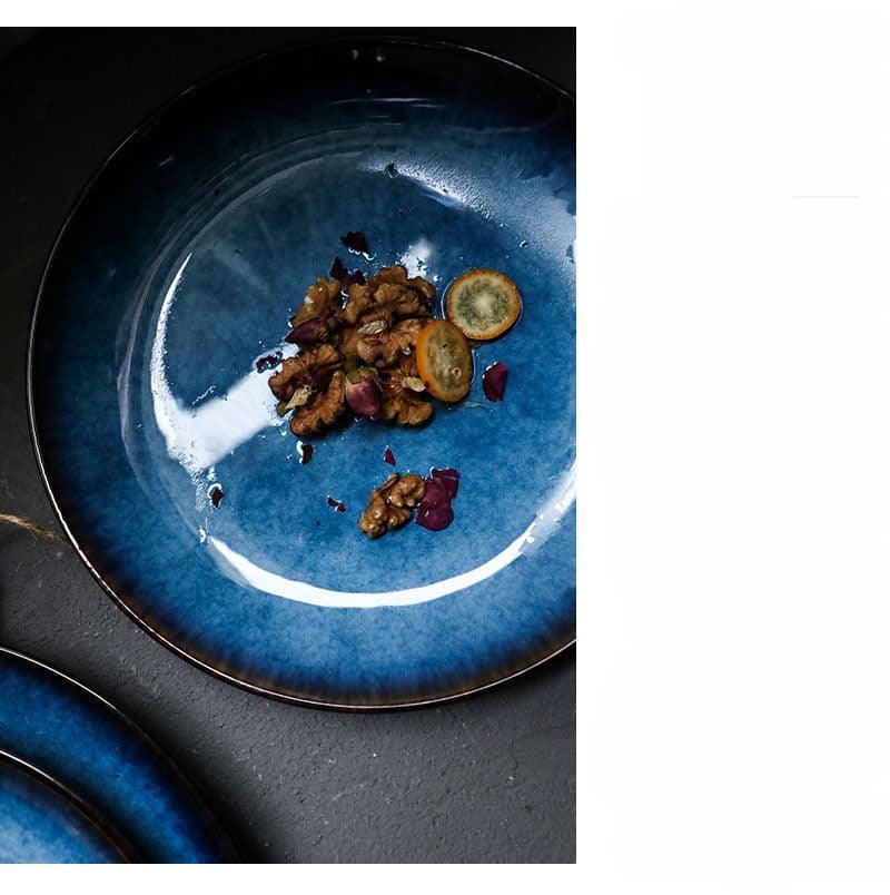 Deep Blue Ceramic Plates - 7, 8, 9 and 10-inch - Premium Dinnerware - Just €32.95! Shop now at San Rocco Italia