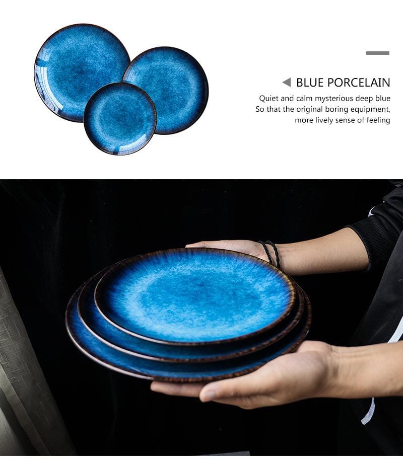 Deep Blue Ceramic Plates - 7, 8, 9 and 10-inch - Premium Dinnerware - Shop now at San Rocco Italia