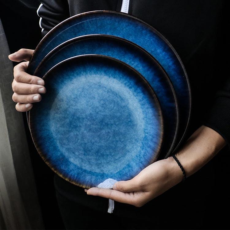 Deep Blue Ceramic Plates - 7, 8, 9 and 10-inch - Premium Dinnerware - Shop now at San Rocco Italia