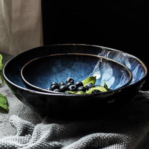 Deep Blue Ceramic Bowls - Premium Dinnerware - Just €56.95! Shop now at San Rocco Italia