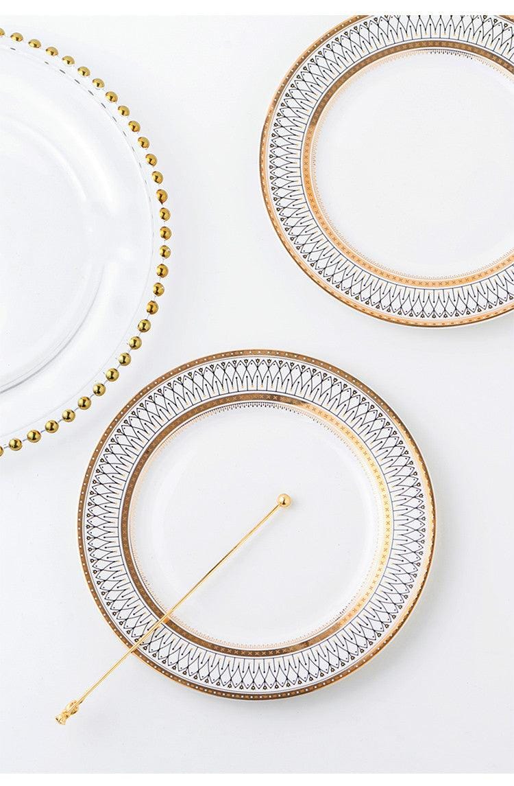 White and Gold/Silver Plates for Special Occasions or Events - Premium Dinnerware - Shop now at San Rocco Italia