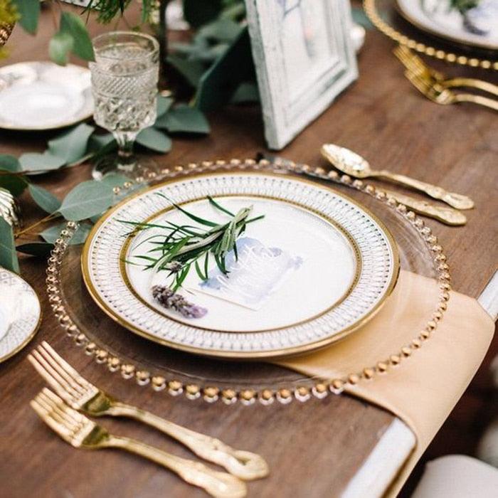 Gold/Silver and White Plates for Special Occasions or Events - Premium Dinnerware - Just €29.95! Shop now at San Rocco Italia