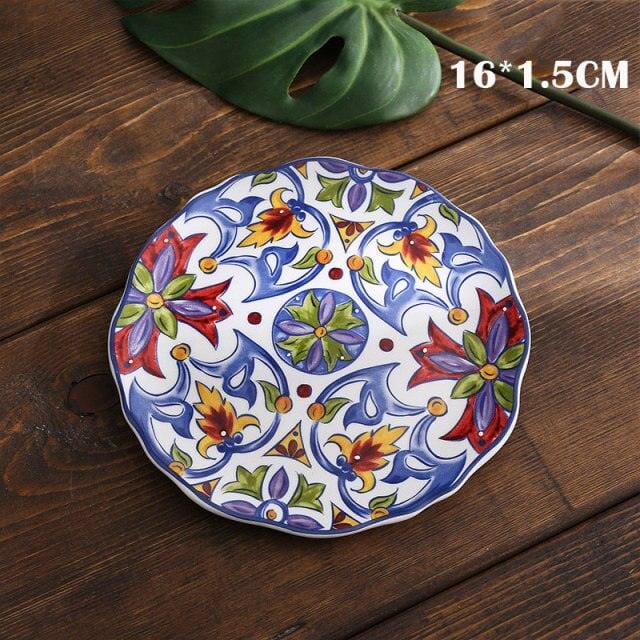 Hand Painted Ceramic Snack/Dessert Plates - 16 cm - Premium Dinnerware - Just €25.95! Shop now at San Rocco Italia