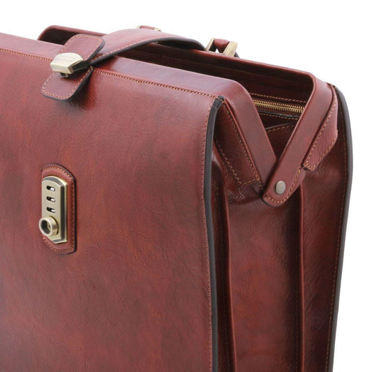 Doctor bags Canova - Leather doctor bag briefcase 3 compartments | TL141826 San Rocco Italia