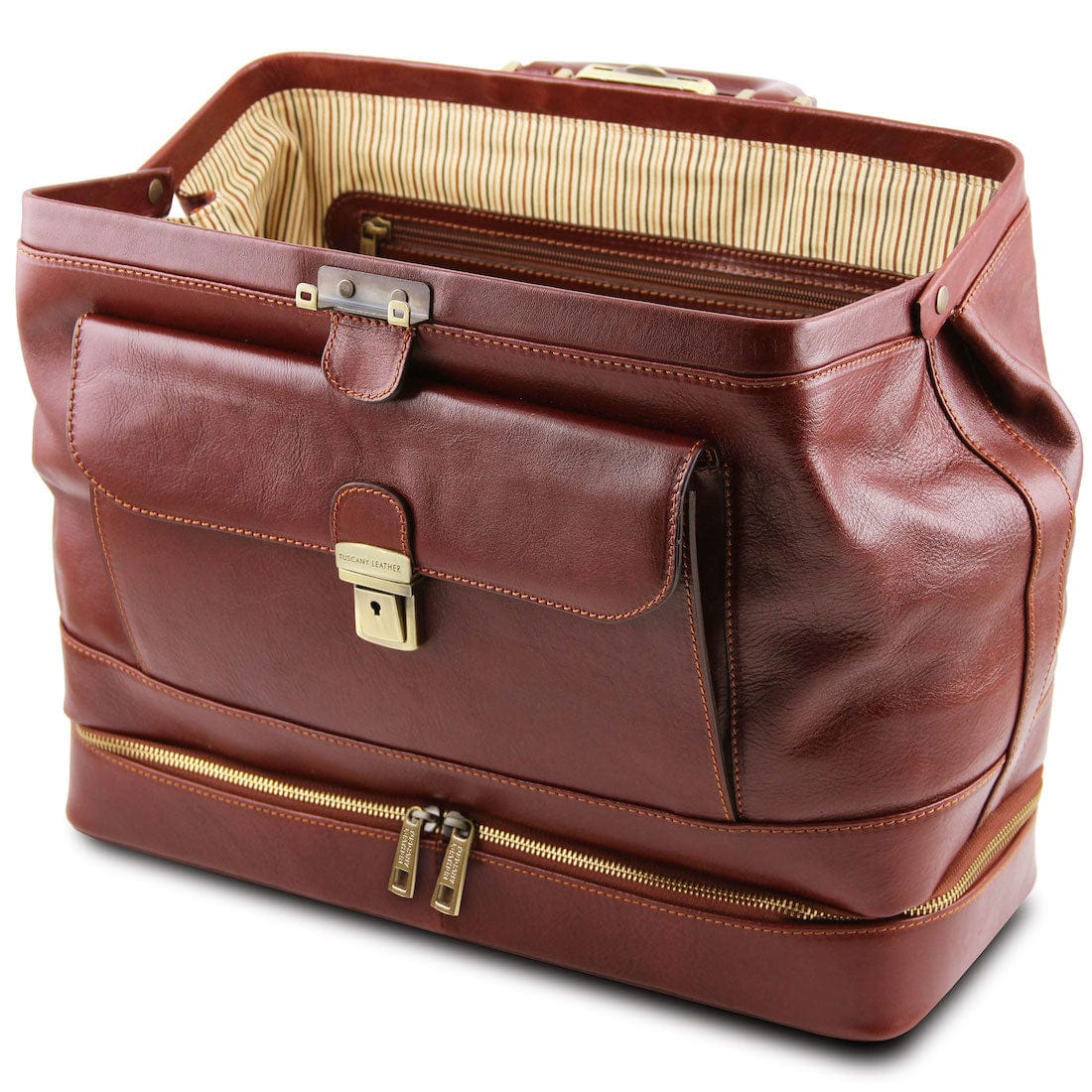 Giotto - Exclusive double-bottom leather doctor bag | TL142071 - Premium Doctor bags - Shop now at San Rocco Italia