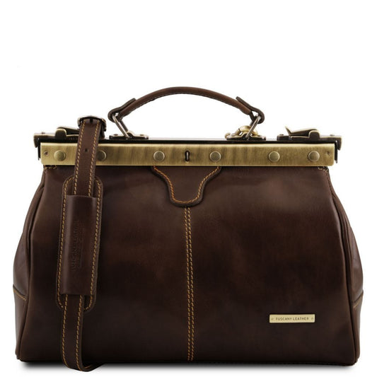 Doctor bags Dark Brown Michelangelo - Doctor gladstone leather bag | TL10038 San Rocco Italia