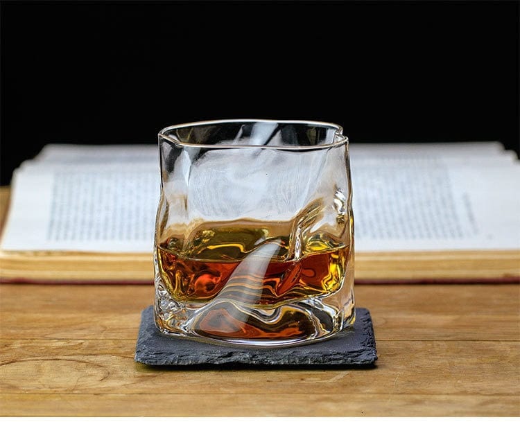 Japanese Style Edo Crystal Crumpled Paper Whisky Glass - drinkware - San Rocco Italia