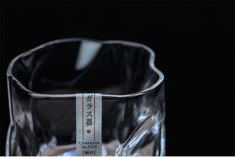 Japanese Style Edo Crystal Crumpled Paper Whisky Glass - Premium drinkware - Just €42.95! Shop now at San Rocco Italia