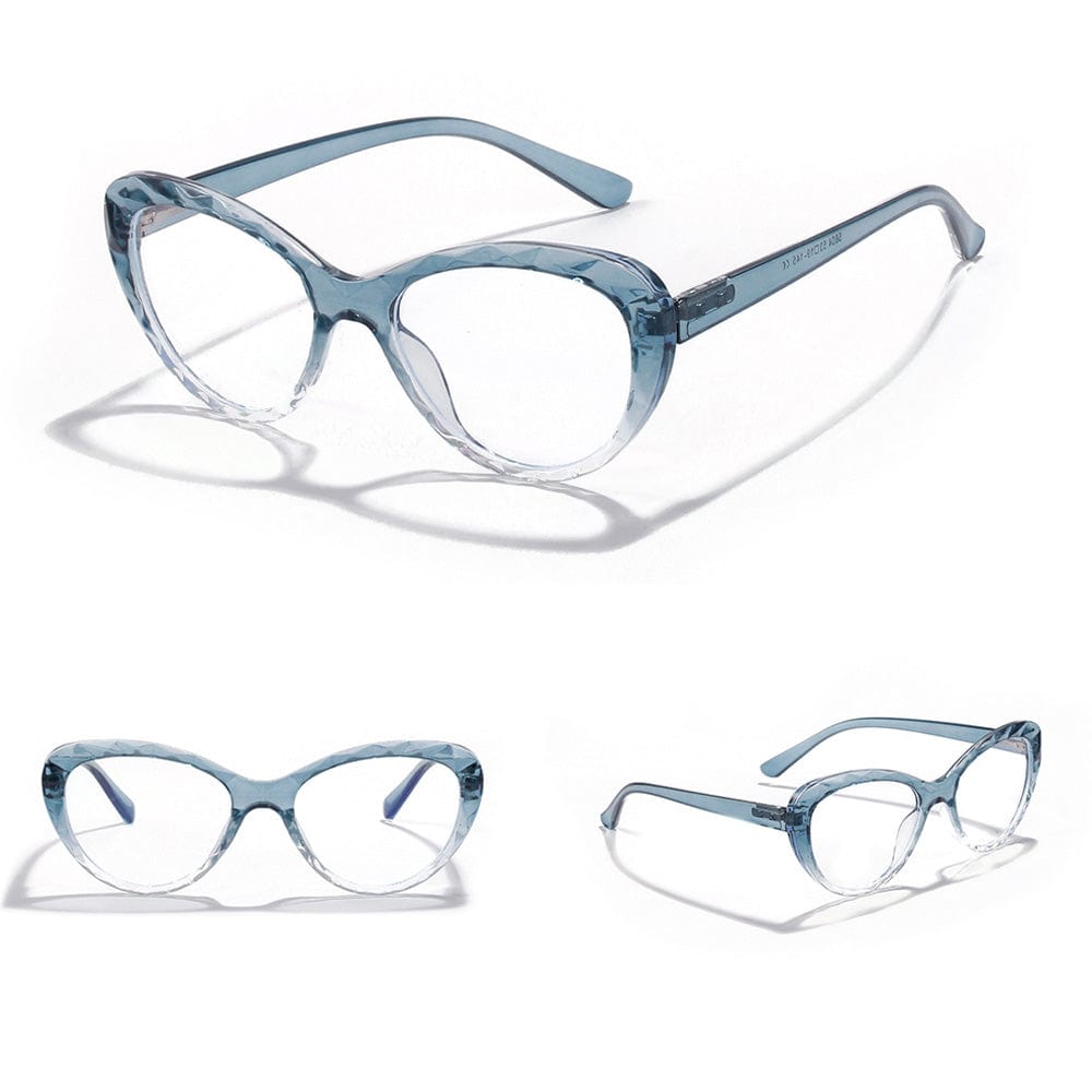 Cat Eye Blue Light Glasses With Case - San Rocco Italia