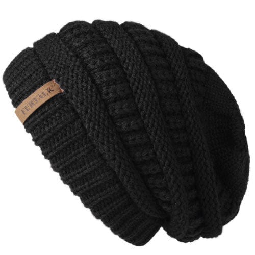 Fleece Lined Winter Knitted Slouchy Beanie Hat -  - San Rocco Italia