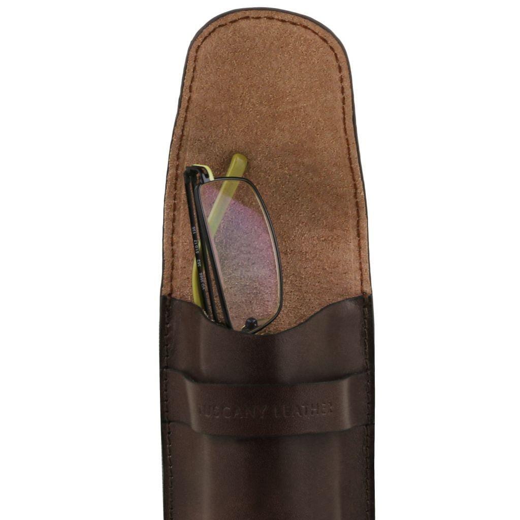 Exclusive leather eyeglasses/Smartphone/Watch holder | TL141282 - Premium Free time leather accessories - Shop now at San Rocco Italia