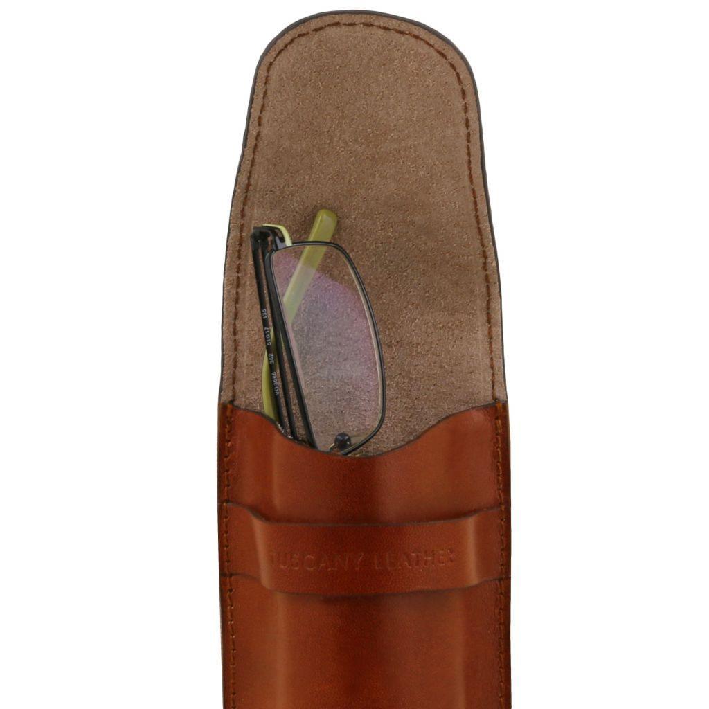 Exclusive leather eyeglasses/Smartphone/Watch holder | TL141282 - Premium Free time leather accessories - Shop now at San Rocco Italia