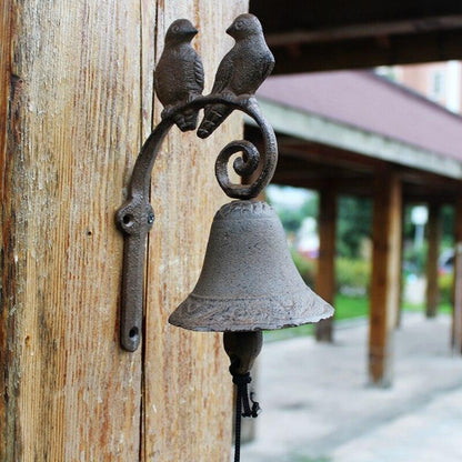 Love Birds Cast Iron Bell - Premium Garden - Shop now at San Rocco Italia