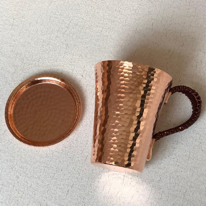 Hammered Copper Cups with Lid -  - San Rocco Italia