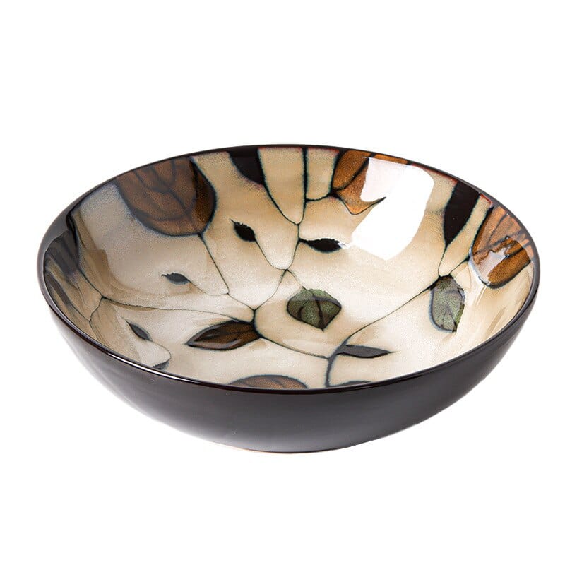 Hand-painted floral and nature ceramic bowls - 19.5-22 cm (approx. 7.67-8.66") - Premium  - Shop now at San Rocco Italia