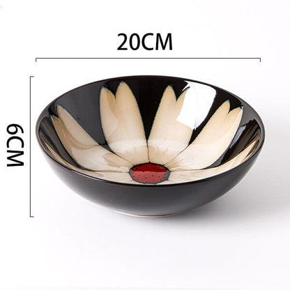 Hand-painted floral and nature ceramic bowls - 19.5-22 cm (approx. 7.67-8.66") -  - San Rocco Italia